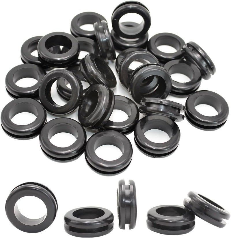 EASYEAH Store Rubber Grommets for Wiring 7/8 in Drill Hole, 11/16 in ID Firewall Grommet Automotive, Eyelet Ring Gasket Hole Grommets for Metal Electric Box, Wires Cables Hoses Protection, 25 Pcs, 18x22 mm - Image 1
